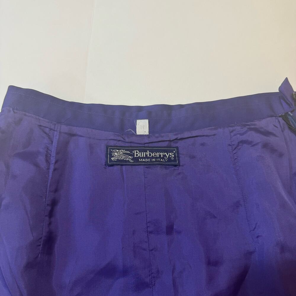 Vintage Women’s Burberry Wool Pencil Skirt Purple Classy Secretary Size 10/IT 44 - Picture 6 of 9